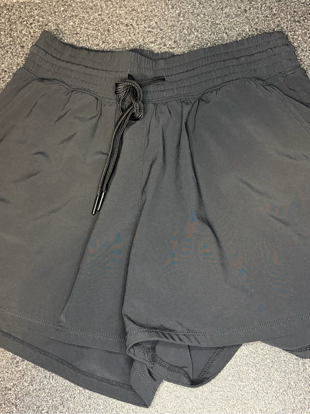 YPB Black Athletic Shorts with Elastic Waistband